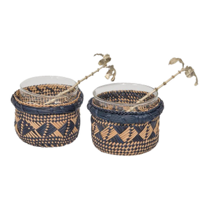 Johanna Ortiz Deep Navy Muisca Salt And Pepper Set