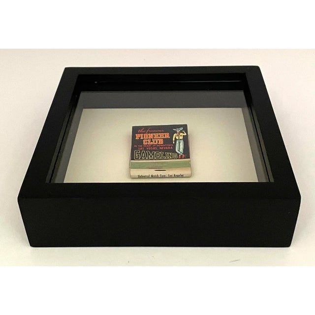 Las Vegas Pioneer Club Framed Vintage Matchbook For Sale - Image 4 of 6