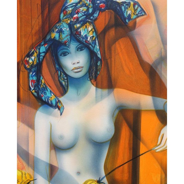 Jean-Baptiste VALADIE Ornament: Harlequin Original Lithograph Signed in pencil Numbered out of 199 copies On vellum 71 x...