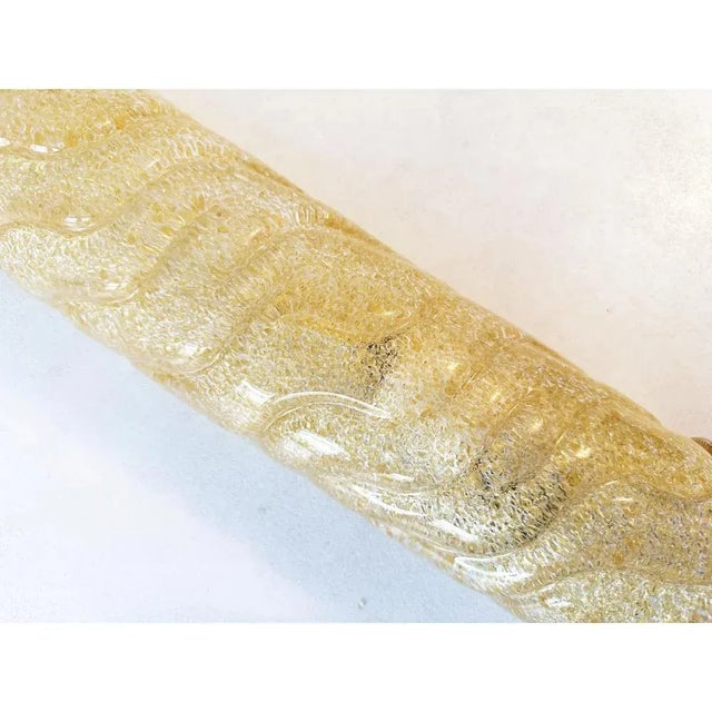 Glass Venetian Gold Graniglia Murano Glass Wall Sconces by Simoeng, Set of 4 For Sale - Image 7 of 14