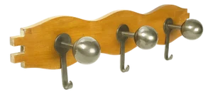 Attaccapanni Wall Coat Rack in Walnut & Burnished Brass by Sergio Mazza for Artemide, 1960s