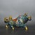 Vintage Cloisonne Enamel Bull Figurine – 11" Gilt Ox Sculpture With Floral Motif For Sale - Image 16 of 18