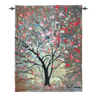 The Blossom Tree Loom Woven Tapestry - 92 X 70 Cm (3'0" X 2'4") - Requires Rod Size 2 For Sale