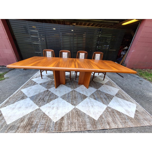 1960s MCM Danish Teak Table With Benny Linden Chairs For Sale - Image 12 of 14