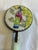 Asian Vintage Hand Mirror With Jade Handle & Hand-Painted Asian Scene For Sale - Image 3 of 11