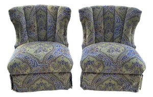 Vintage Chairs Reupholstered in Brunswick Velvet