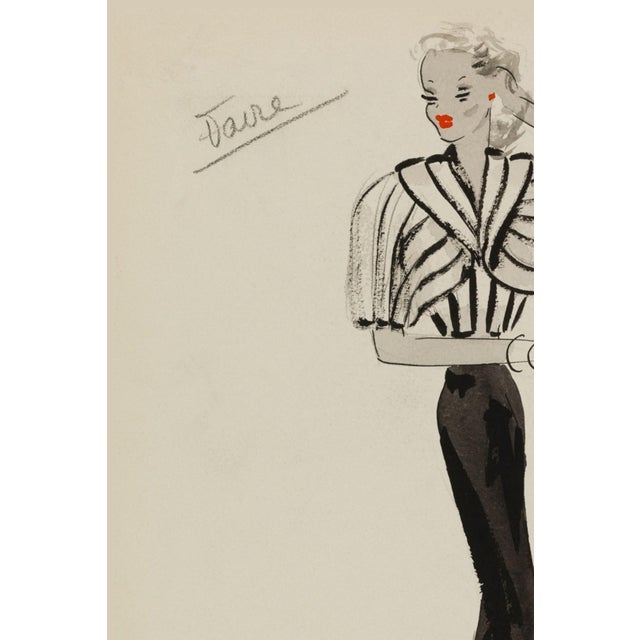 Not Yet Made - Made To Order Vintage French Fashion Art Print – Art Deco Woman in White Jacket, 24" X 32" For Sale - Image 5 of 9