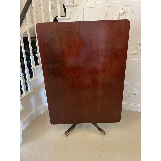 Large Regency Figured Mahogany Dining Table, 1825 For Sale - Image 10 of 16