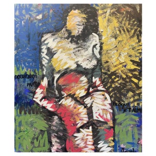 Angelo, Pourquoi Partir Puisque Je t'Aime, Painting on Canvas, 2001 For Sale