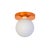 Modern Globe Flush Mount Copper, 5 Inch Glass Globe, by Research.Lighting, Modern, Minimal For Sale - Image 3 of 6