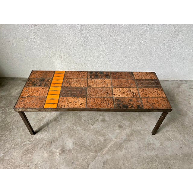 Red French Coffee Table from Vallauris, 1960 For Sale - Image 8 of 18