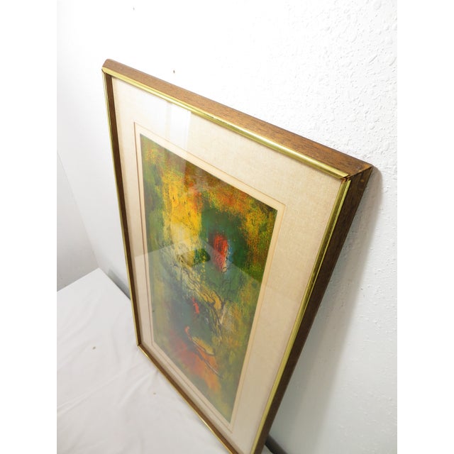 Mid Century Signed Hoi Lebadang 12/260 Color Lithograph Abstract Art Print For Sale - Image 10 of 12