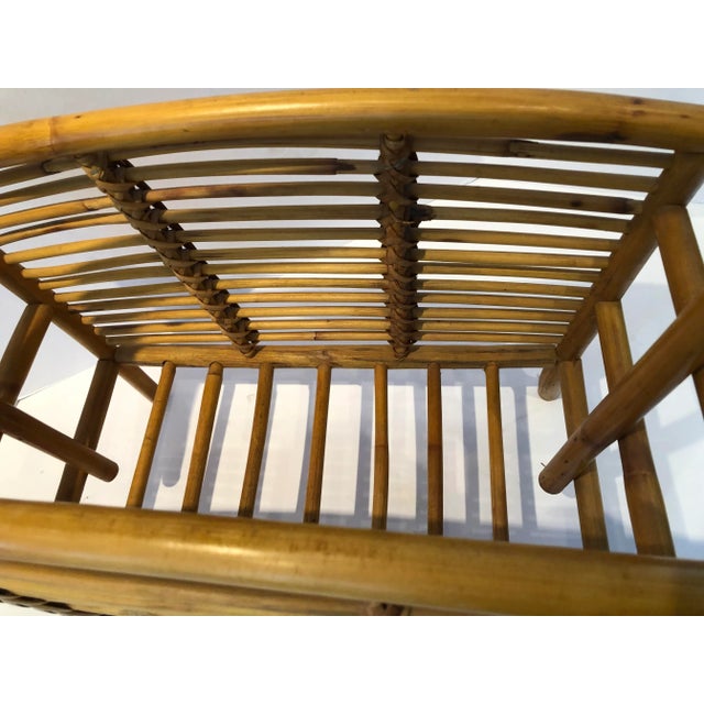 1960s Palm Beach Style Bamboo Magazine Holder For Sale - Image 9 of 11