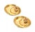 Contemporary Woman Cameo Large Fancy 18k Yellow Gold Dome Earrings, 2 Pieces For Sale - Image 3 of 5