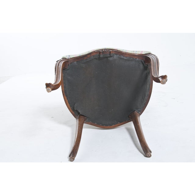 French Striped Side Chair For Sale - Image 10 of 11