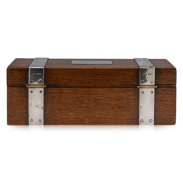 20th Century British Silver & Wood h.m.s Majestic Box, 1905 For Sale - Image 6 of 18
