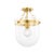 Mitzi Dunbar 10.5 in. 1 Light Semi Flush in Aged Brass Finish For Sale In New York - Image 6 of 6