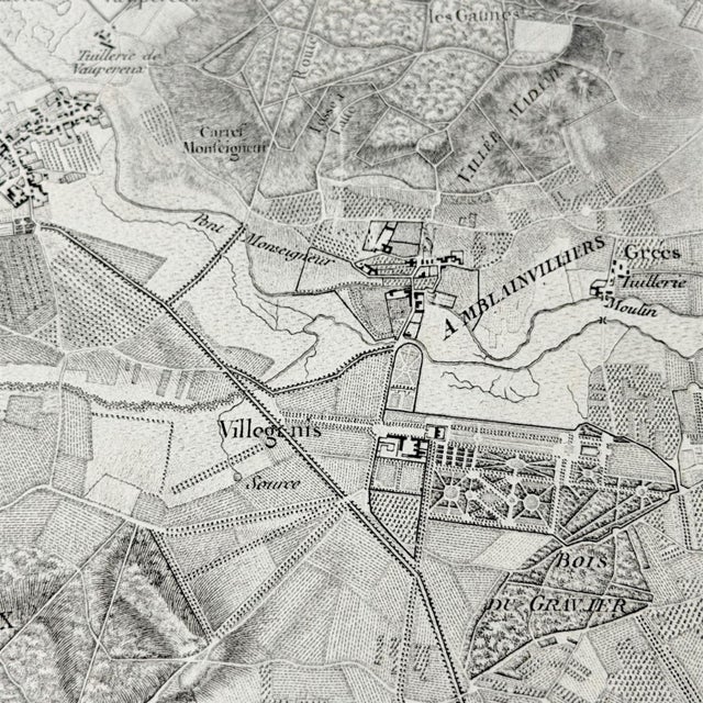 Early 19th Century Oversized Antique Louis XVI 1807 Map of Imperial Hunts of Versailles For Sale - Image 5 of 10