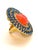 Bochic "Orient" Natural Orange Opal, Kyanite & Diamond Ring Set In 18K & Silver For Sale - Image 18 of 18