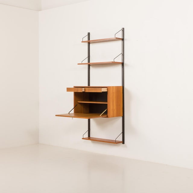 Cado Vintage Wall Unit with Hidden Desk by Poul Cadovius for Cado, 1960s For Sale - Image 4 of 18