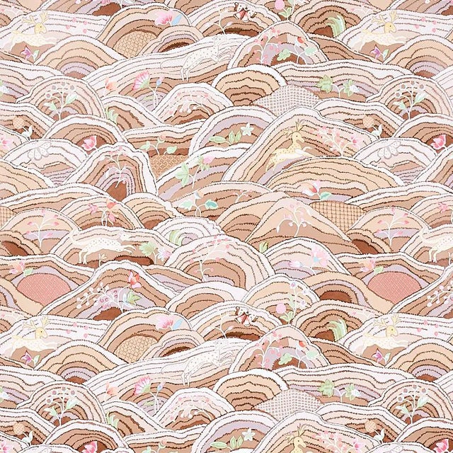 Sample - Schumacher Rolling Hills Wallpaper in Mocha / Neutral For Sale