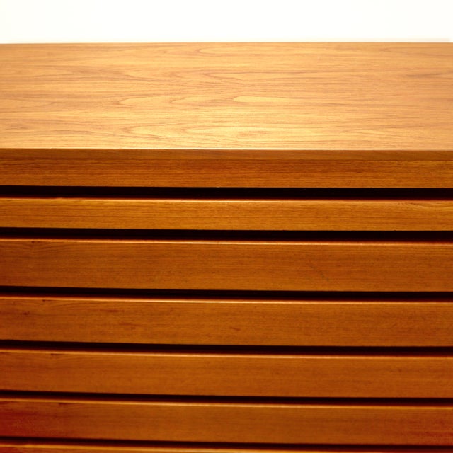 Danish Teak 7 Drawer Dresser, Attributed to Kai Kristiansen for Schou Andersen For Sale - Image 12 of 14