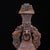 1930s Carved Horn "Landscape & Figure" Vase With Beast-Head Ring Handles — Detailed Relief For Sale - Image 9 of 10