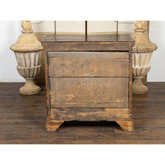 Brown English 1810s George III Period Geometric Front Oak Chest with Five Drawers For Sale - Image 8 of 12