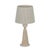 Boho Chic Samba White Cotton Tassel String Table Lamp For Sale - Image 3 of 7