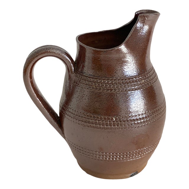 French Salt Glazed Gres Du Berry Pitcher For Sale