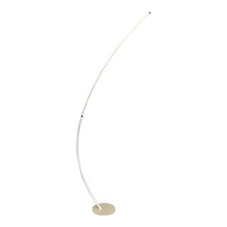 Futuristic Space Mod Curved Silver Led Lamp For Sale