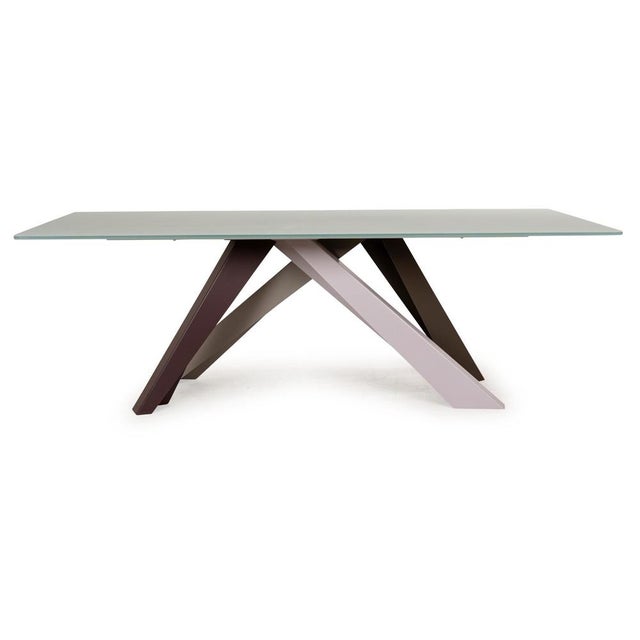 Large Dining Table with Glass Top For Sale - Image 9 of 11