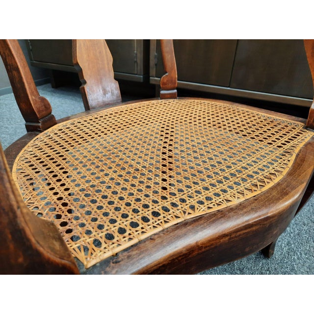Antique Barbers Chair with Adjustable Headrest, 1900s For Sale - Image 13 of 18