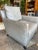 Room & Board Gray Leather Arm Chair and Ottoman For Sale - Image 4 of 9