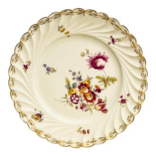 Antique Dresden Dinner Plate For Sale
