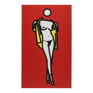 1990s Woman Taking Off Man's Shirt by Julian Opie