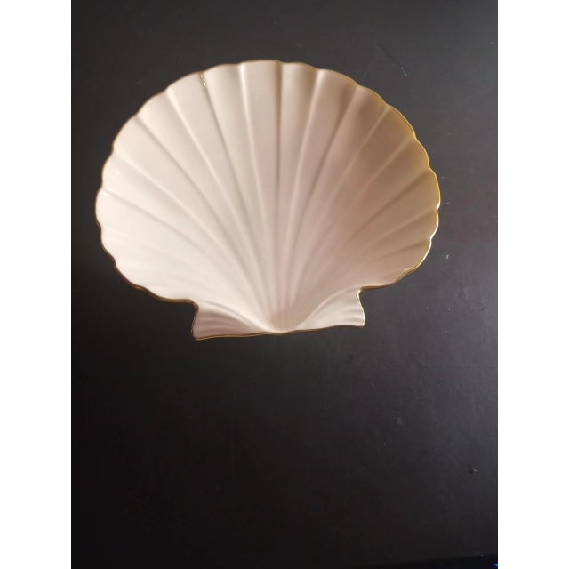 1980s Lenox Usa Ivory Fine Porcelain Shell Dish For Sale In Dallas - Image 6 of 7