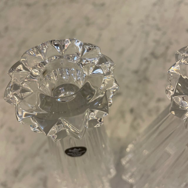 Rosenthal Classic Crystal Fluted Vases, a Pair For Sale - Image 10 of 13