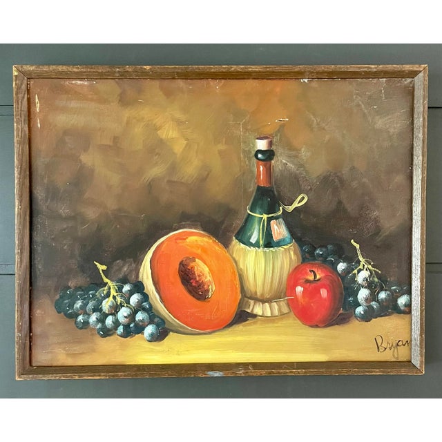 Early 20th Century Original Rustic Spanish Still- Tablescape Painting Signed Bryan For Sale - Image 10 of 10