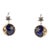 Early 20th Century Pair of Diamond, Sapphire and Enamel Crescent Moon Earrings For Sale