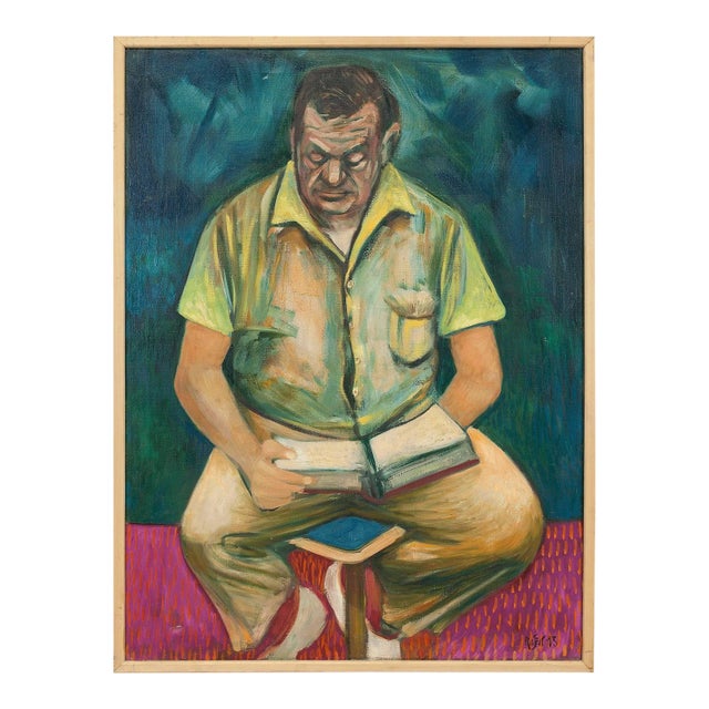 David Rosen, Middle Age Aint That Bad. (Retiree Reading a Book) For Sale