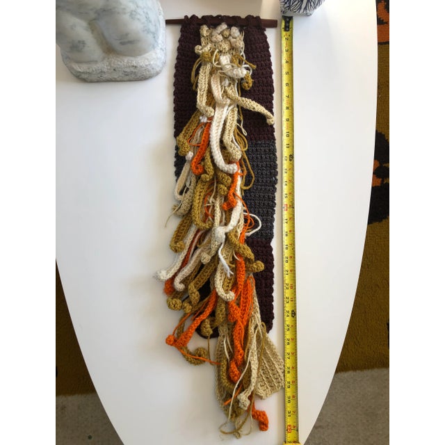 1970s Textile Yarn Wall Art Tapestry For Sale - Image 11 of 12
