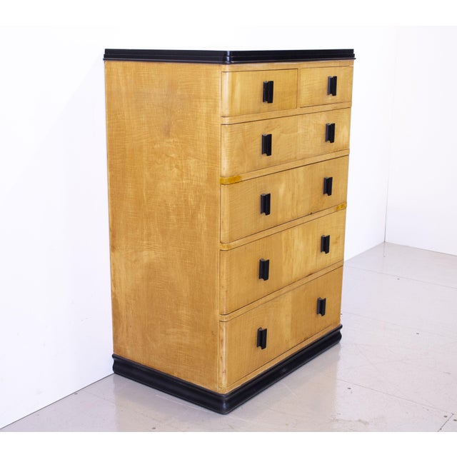 Art Deco Satinwood Chest of Drawers, 1930s For Sale - Image 6 of 10