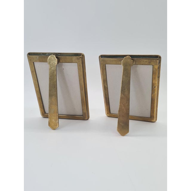 Metal Vintage Brass Picture Frames, 1940s, Set of 2 For Sale - Image 7 of 12