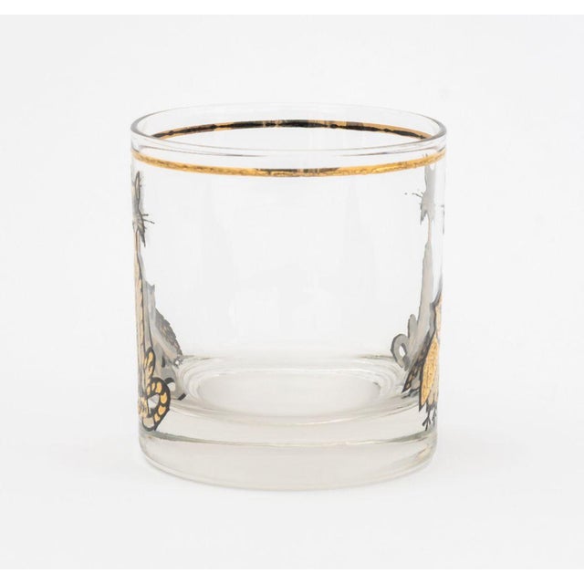 Mid 20th Century Culver Ltd. "Owl and Pussycat" Rocks Glasses, 8 For Sale - Image 5 of 6