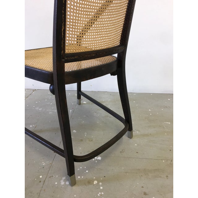 Brown Josef Hoffmann Caned Side Chair For Sale - Image 8 of 13
