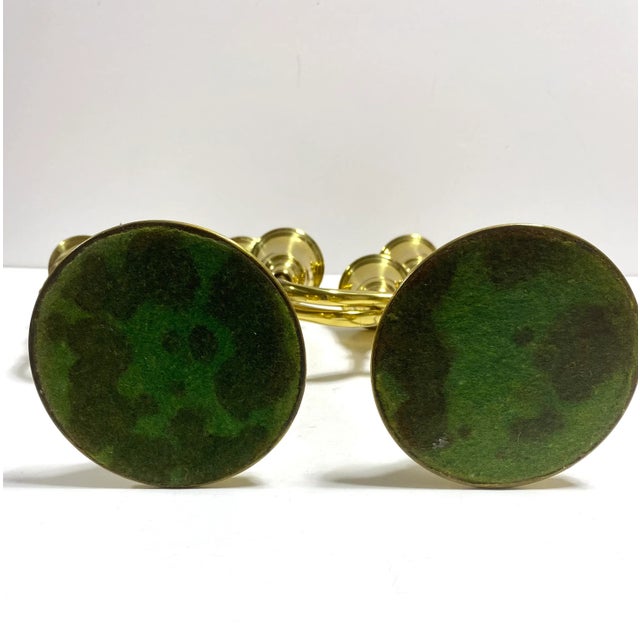 1960s Brass Candelabras – Vintage Candleholders (Set of 2) For Sale In Louisville - Image 6 of 6