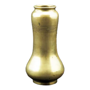 Japanese Bronze Art Nouveau Inlaid Vase Meiji Period
