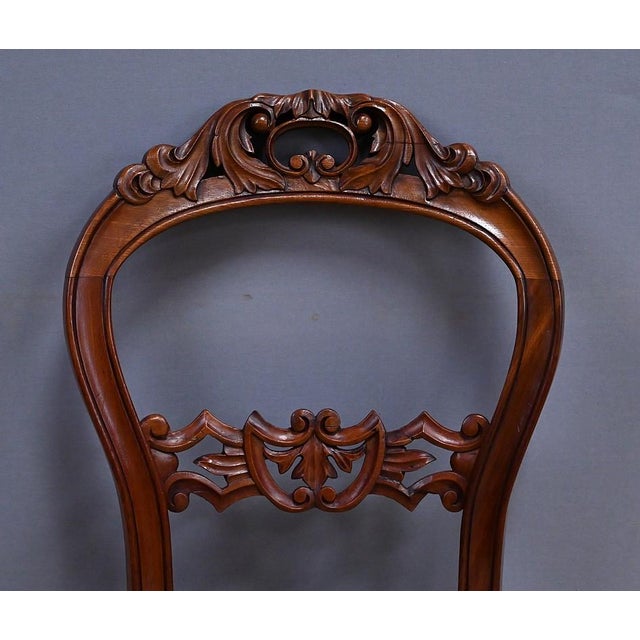 Napoleon III Mahogany Chairs, Late 19th Century, Set of 4 For Sale - Image 10 of 18