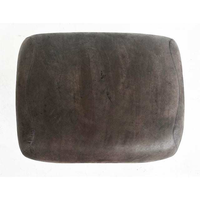 Edra Chiara Model Ottoman, Lounge Chair With Chrome Bases, Supple Leather, Setof 2 For Sale - Image 11 of 18